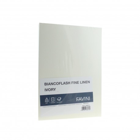 Carton carti vizita A4, 250g ivory texturat, Favini