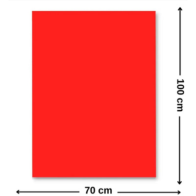Carton color 220 g/mp 70 x 100 cm 10 coli Rosu FAVINI