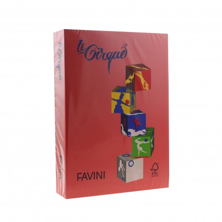 Carton color, rosu, 160 g/mp A4, Favini