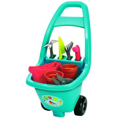 Carucior de gradina Ecoiffier cu accesorii pentru gradinarit