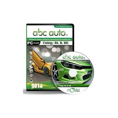 CD, Software pentru obtinerea permisului de conducere, ABC auto v3 categoriile B1, B, BE, actualizat 2016