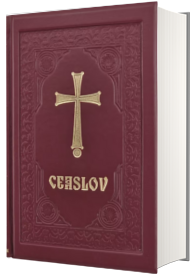 Ceaslov - legat in piele naturala grena - schnit rosu