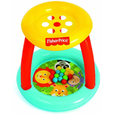 Centru BestWay de Joaca Gonflabil Fisher Price cu 15 Bile si Parasolar