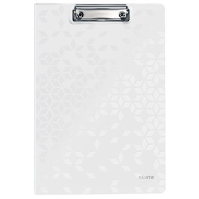 Clipboard LEITZ WOW, dublu, polyfoam, A4, 100 coli, alb