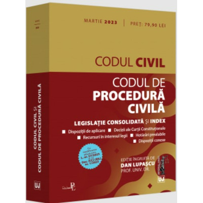 Codul civil si Codul de procedura civila, martie 2023
