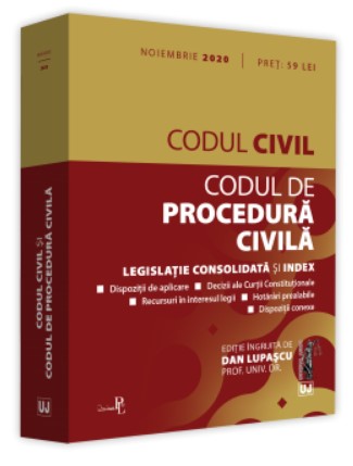 Codul civil si Codul de procedura civila: noiembrie 2020. Editie tiparita pe hartie alba