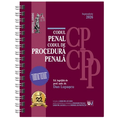 Codul penal si Codul de procedura penala Septembrie 2026