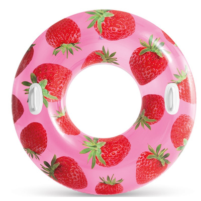 Colac colorat tropical cu imprimeu capsuni