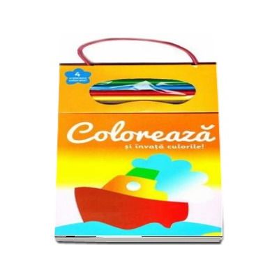 Coloreaza si invata culorile! Numarul 1 (Contine 4 creioane colorate)