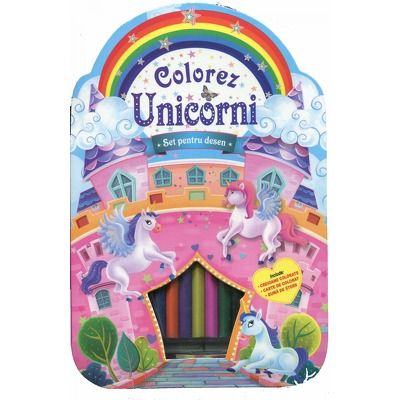 Colorez unicorni. Set pentru desen