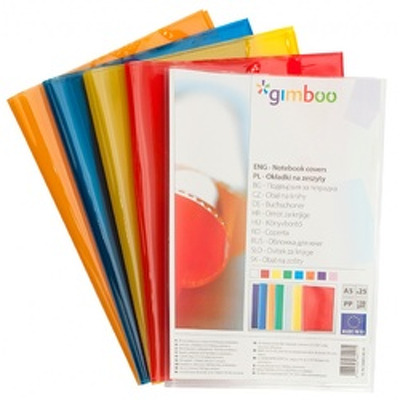 Coperti caiete scolare A5, 25 buc/set, GIMBOO - transparent cristal