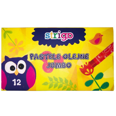 Creioane cerate Strigo JUMBO 12culori