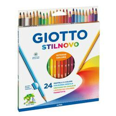 Creioane colorate 24 culori/cutie, GIOTTO Stilnovo