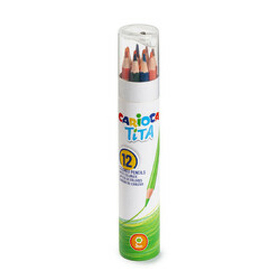 Creioane colorate CARIOCA Tita, 12 culori/tub