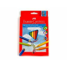 Creioane colorate Jumbo, 30 culori+Ascutitoare, Faber-Castell