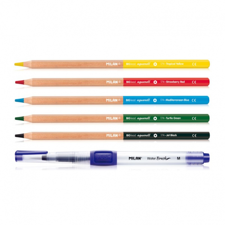 Creion color 5 acuarela   pensula rezervor Milan