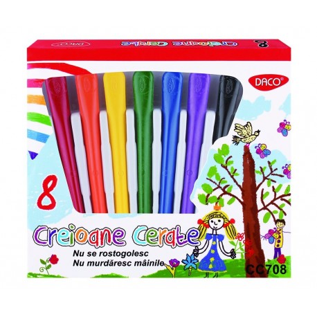 Creion color 8 culori cerat Daco CC708