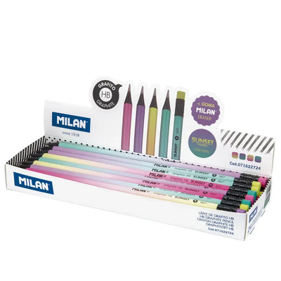 Creion grafit cu radiera Sunset HB - set 2 buc