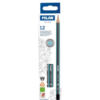 Creion grafit triunghiular 2H - set 2 buc