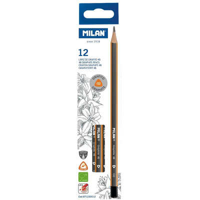 Creion grafit triunghiular 4B - set 2 buc