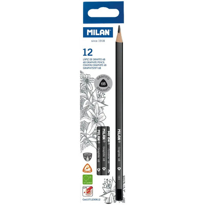 Creion grafit triunghiular 6B - set 2 buc