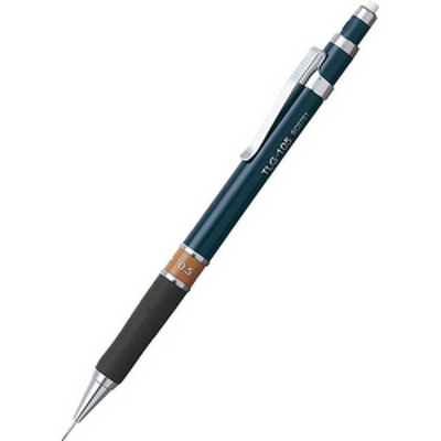 Creion mecanic profesional PENAC TLG-105, 0.5mm, con metalic, varf cilindric fix, inel maro, in blis