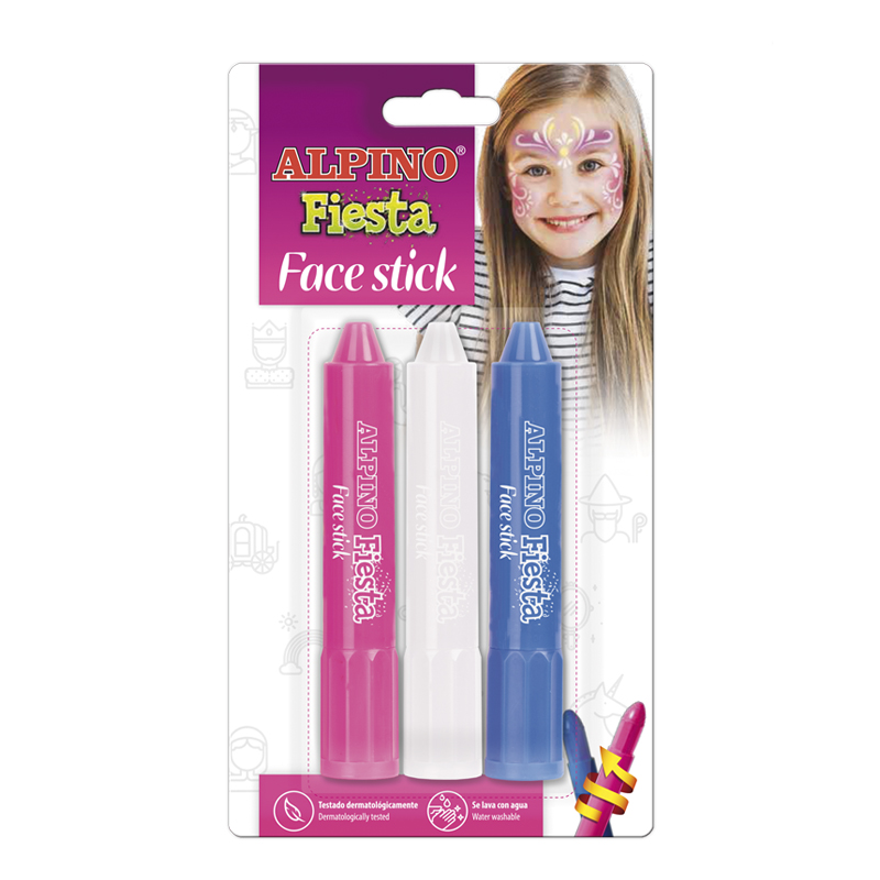 Creion pentru machiaj, 3 cul/blister, Alpino Fiesta - Girls