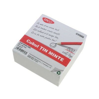 Cub hartie alb 90x90 mm, 500 coli