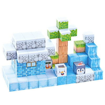 Cuburi magnetice - Iarna 92 piese (2.5 cm)