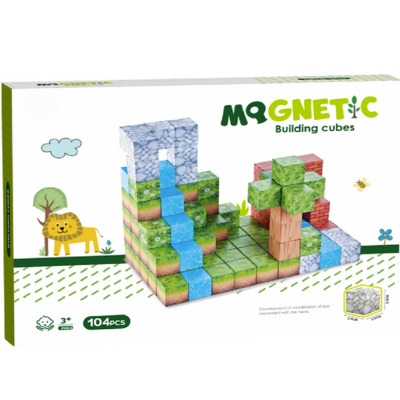 Cuburi magnetice - In natura 104 piese (2.5 cm)