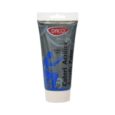 Culori acril 200 ml DACO Albastru cyan