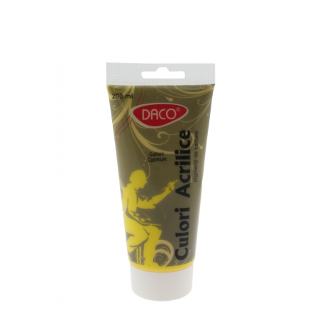 Culori acril 200 ml Galben Cadmiu Daco CU3200GC