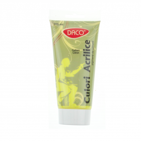 Culori acril 200 ml Galben citron Daco