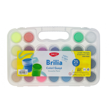 Culori guasa 25 culori 20 ml Brilia Daco CU225