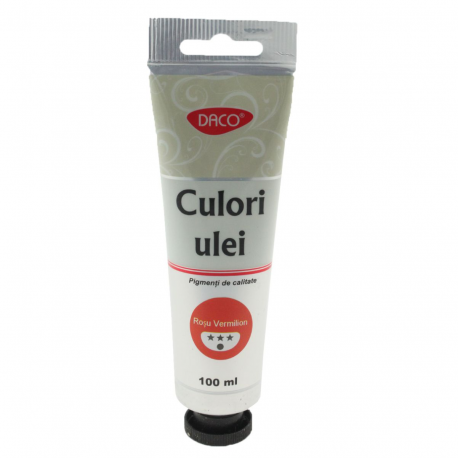 Culori ulei 100 ml Rosu Vermilon Daco