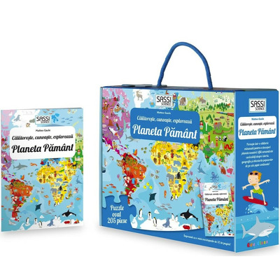 Cunoaste si exploreaza -  Puzzle Planeta Pamant in limba Romana (205 piese)