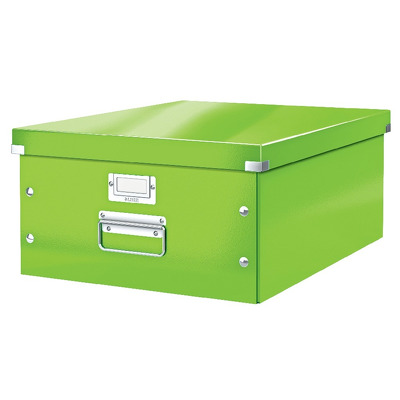 Cutie depozitare LEITZ WOW Click & Store, carton laminat, mare, verde