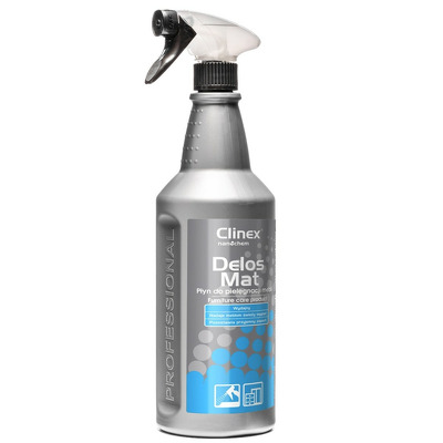 Delos Mat, 1 litru, cu pulverizator, solutie pentru curatat mobila, fara efect de stralucire