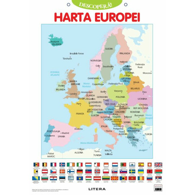 Descopera! Harta Europei (planse educationale)