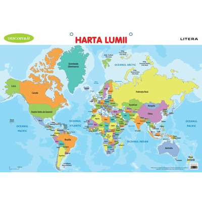 Descopera! Harta lumii (planse educationale)