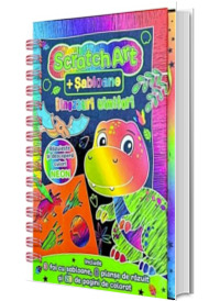 Dinozauri uimitori. Scratch art cu sabloane