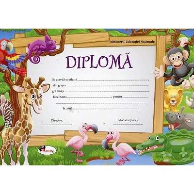 Diploma - Format A4, model imagine girafa