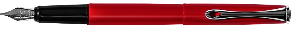 Diplomat Esteem - Red Lacquer - stilou cu penita F, din otel inoxidabil