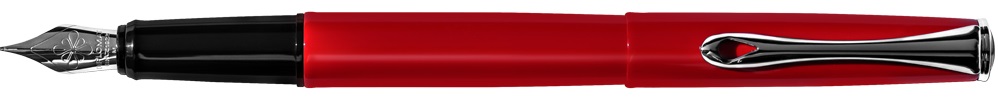 Diplomat Esteem - Red Lacquer - stilou cu penita F, din otel inoxidabil
