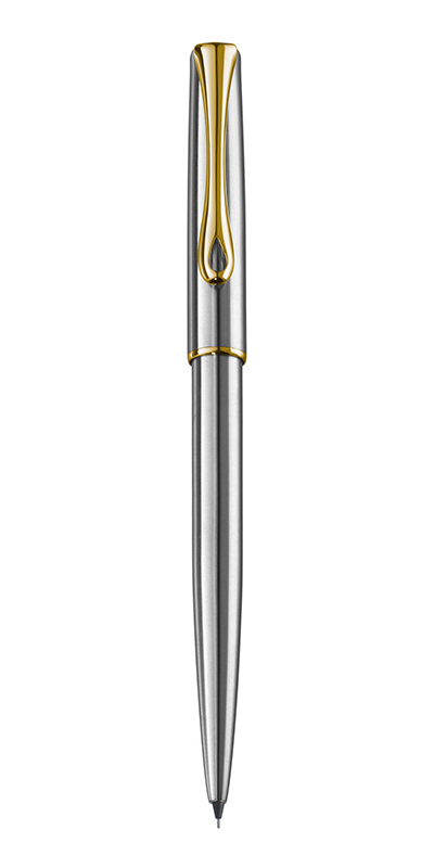 Diplomat Traveller - Stainless Steel Gold - creion mecanic 0.5mm