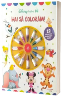 Disney bebe. Hai sa coloram! 12 creioane mici pentru maini de pitici