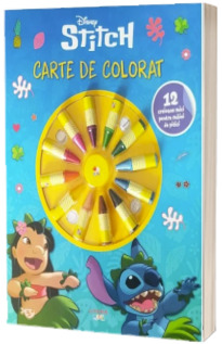 Disney. Stitch. Carte de colorat. 12 creioane mici pentru maini de pitici
