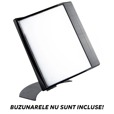 Display birou antracit (suport pentru 10 buzunare A4, buzunarele NU SUNT INCLUSE), Probeco-EasyMount