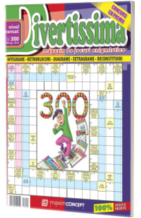 Divertissima, numarul 300. Nivel avansat, magazin de jocuri enigmistice