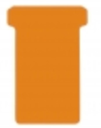 DJOIS T-cards, din hartie, 100buc/set, format 2 - (85 x 48mm, top 60mm) - orange